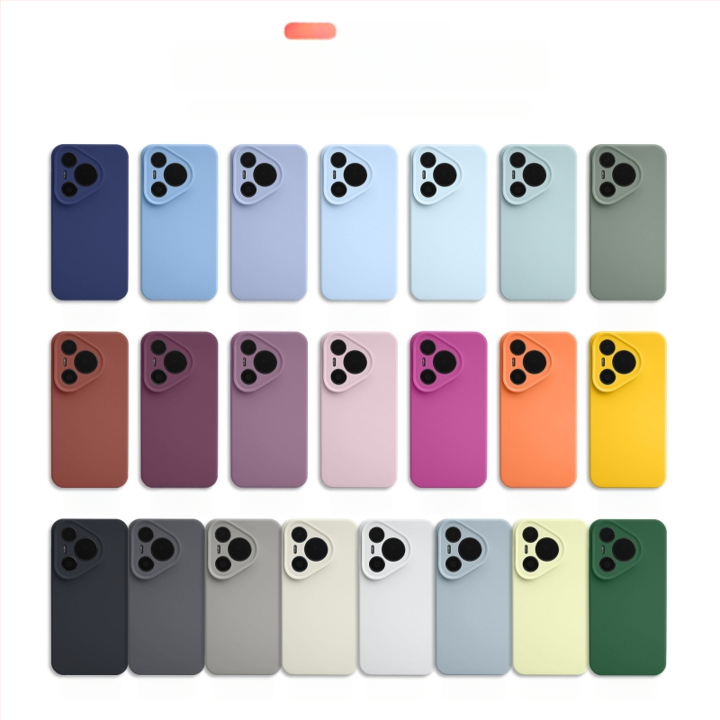 Huawei Pura70Pro / 70Ultra telefonu korpuss no tekoša silikona, pilna objektīva aizsardzība, izturīgs pret kritieniem