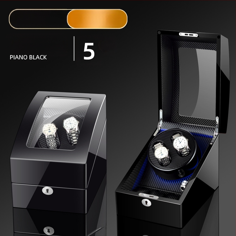 Automaatne kellavõttja - MDF-konstruktsioon, klaveri viimistlus, mudel 2+3, kinkepakk/ehete pakkimine, FA Tiya