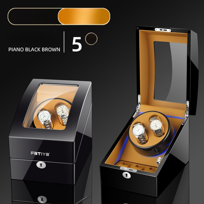 Automaatne kellavõttja - MDF-konstruktsioon, klaveri viimistlus, mudel 2+3, kinkepakk/ehete pakkimine, FA Tiya