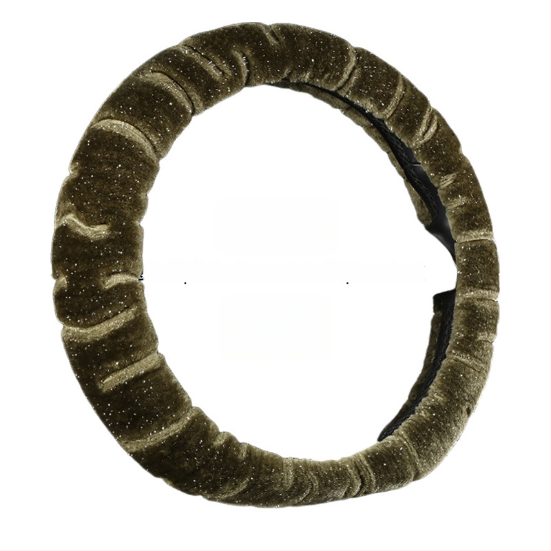 Κάλυμμα τιμονιού – χειμερινό βελούδινο, καθολική εφαρμογή, ραμμένο με μηχανή, Rabbit Mink Velvet, προστασία εσωτερικού αυτοκινήτου για όλες τις εποχές