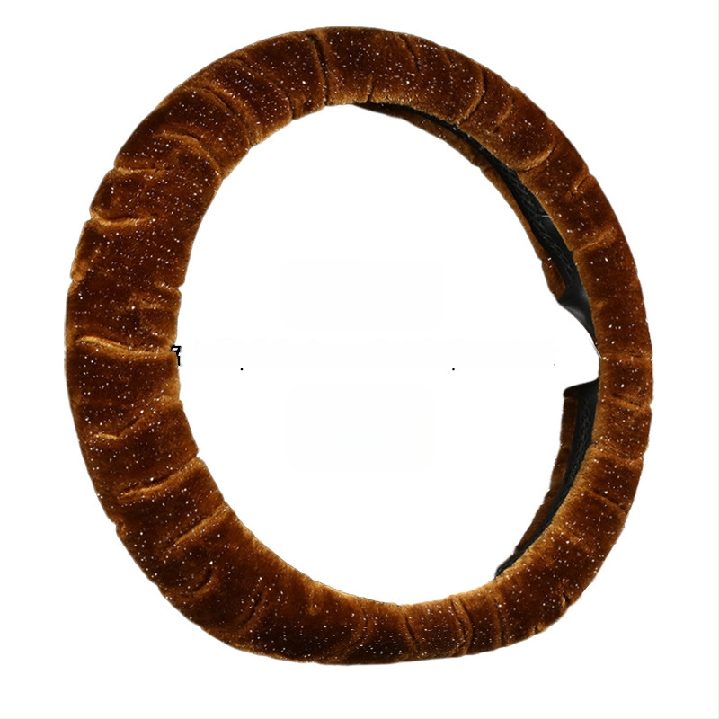 Κάλυμμα τιμονιού – χειμερινό βελούδινο, καθολική εφαρμογή, ραμμένο με μηχανή, Rabbit Mink Velvet, προστασία εσωτερικού αυτοκινήτου για όλες τις εποχές