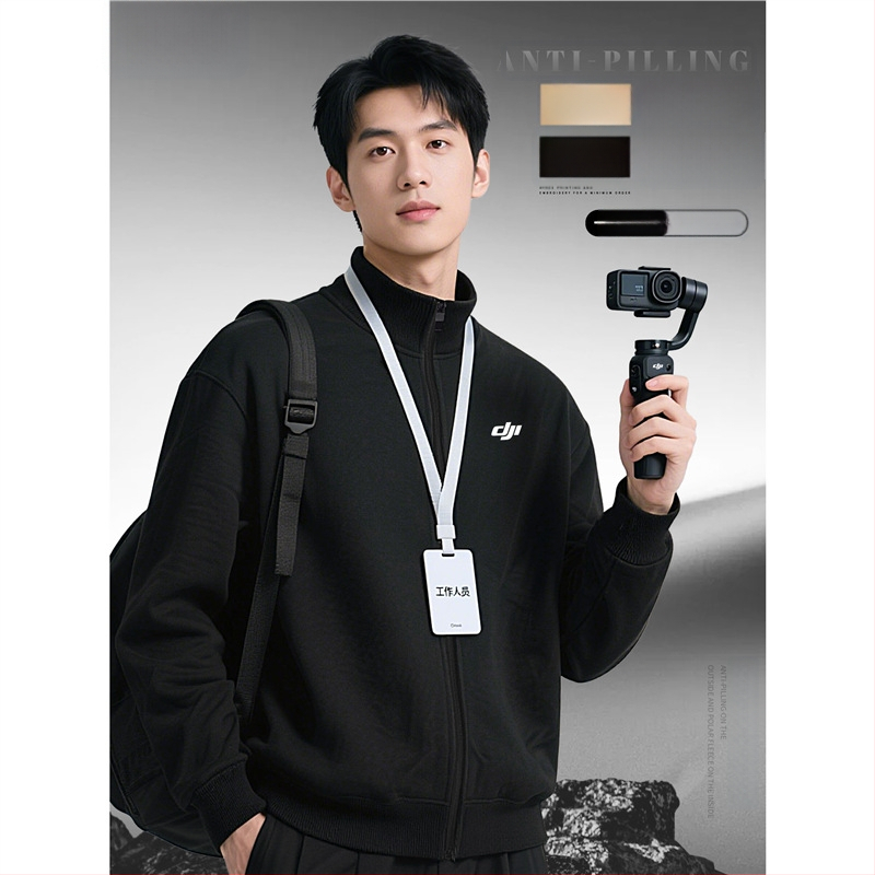 Ανδρικό φούτερ με κουκούλα από καρό ύφασμα, επένδυση φλίς, κεντημένο λογότυπο, φερμουάρ, χειμερινά ενδύματα εργασίας