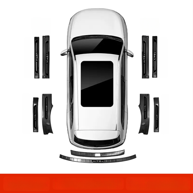Protecție prag ușă din oțel inoxidabil pentru AITO M7 – Model M7, Brand AITO, Personalizare disponibilă