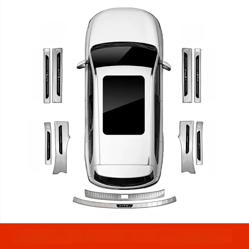 Protecție prag ușă din oțel inoxidabil pentru AITO M7 – Model M7, Brand AITO, Personalizare disponibilă