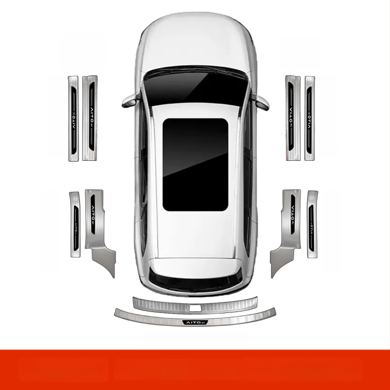 Protecție prag ușă din oțel inoxidabil pentru AITO M7 – Model M7, Brand AITO, Personalizare disponibilă