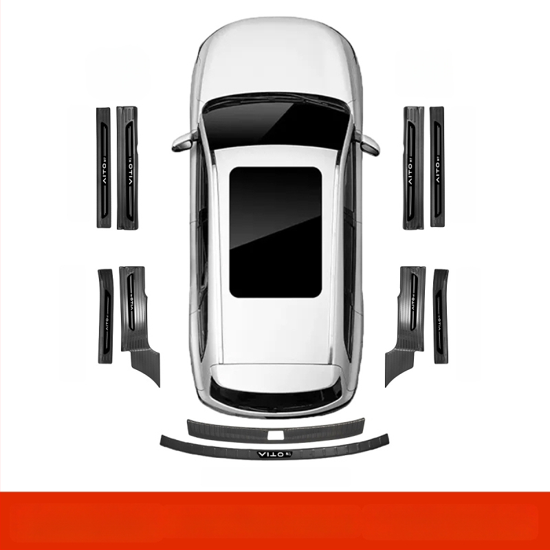 Protecție prag ușă din oțel inoxidabil pentru AITO M7 – Model M7, Brand AITO, Personalizare disponibilă