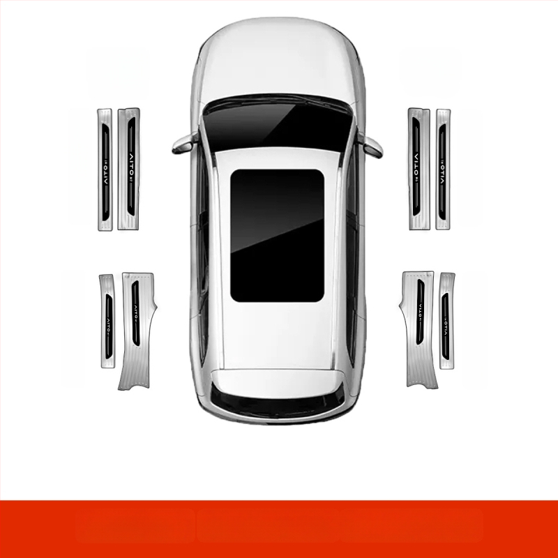 Protecție prag ușă din oțel inoxidabil pentru AITO M7 – Model M7, Brand AITO, Personalizare disponibilă