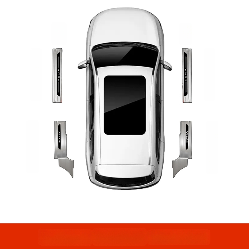 Protecție prag ușă din oțel inoxidabil pentru AITO M7 – Model M7, Brand AITO, Personalizare disponibilă