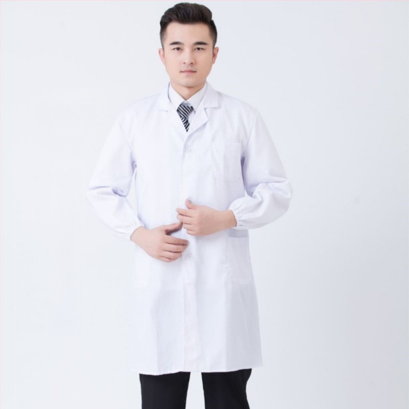 Gydytojo chalatas, medvilnės mišinio audinys; drėgmės nutekėjimas; pamušalas medvilnė; keturi metų laikai; vyrams