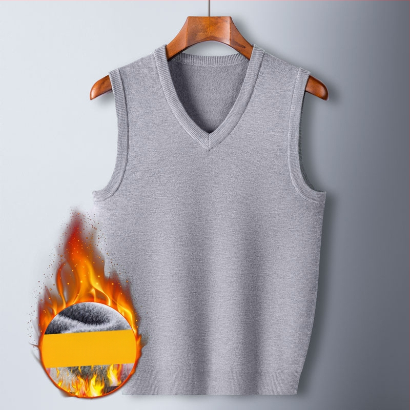 Vīriešu flīsa veste ar pieguļošu siluetu, ziemas 2024 izlaidums, V kakla izgriezums, audums maisījums (65,2% spandeks, 22,6% poliesters, 9,8% akrils, 2,4% vilna)