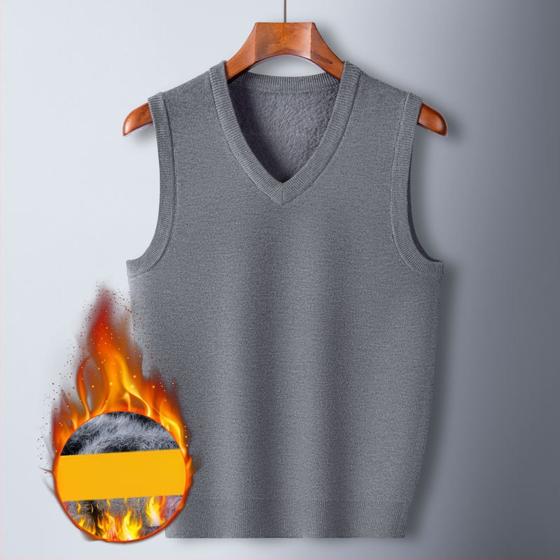 Vīriešu flīsa veste ar pieguļošu siluetu, ziemas 2024 izlaidums, V kakla izgriezums, audums maisījums (65,2% spandeks, 22,6% poliesters, 9,8% akrils, 2,4% vilna)