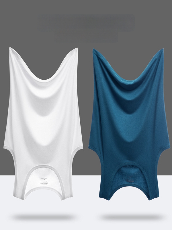 Vīriešu modal top bez piedurknēm, sporta stilā, brīvs piegriezums, 90% modal, pavasaris 2024