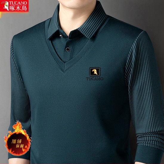 Marškiniai su terminiu flisu pamušalu, laisvas kirpimas, kvadratinė apykaklė, ilgos rankovės