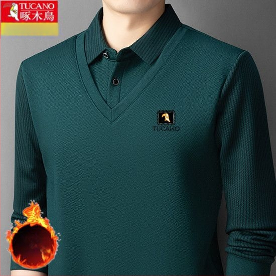 Marškiniai su terminiu flisu pamušalu, laisvas kirpimas, kvadratinė apykaklė, ilgos rankovės