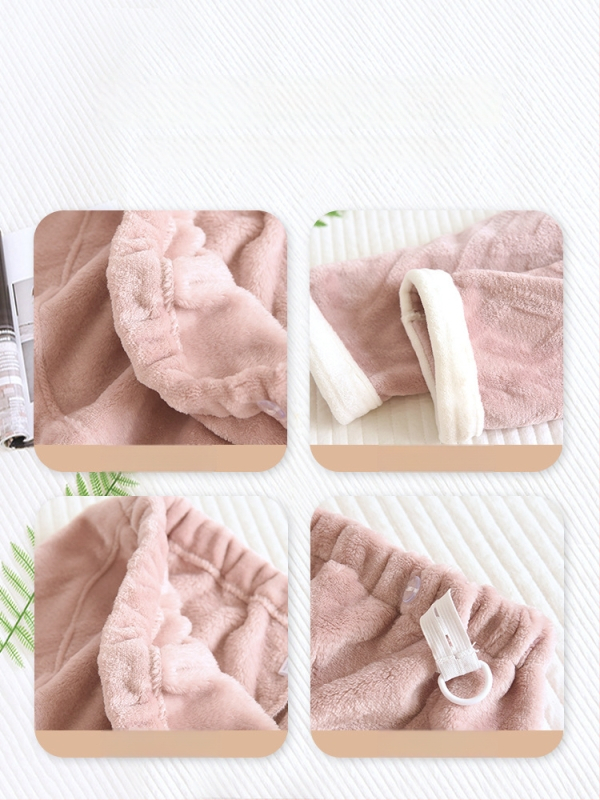 Μαιευτικά παντελόνια πυτζάμας με ζεστό кораλωφλίς, υποστήριξη κοιλιάς, φαρδιά γραμμή, πολυεστέρας 95%+, χειμώνας 2024