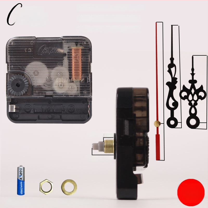Kvarts seina kellamootor – vaikne töö, sujuv sekundilise liikumisega, plastkorpus