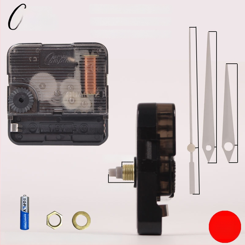 Kvarts seina kellamootor – vaikne töö, sujuv sekundilise liikumisega, plastkorpus