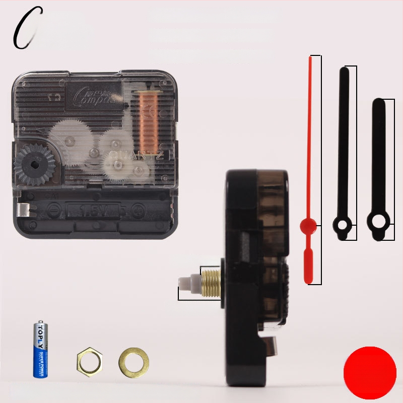 Kvarts seina kellamootor – vaikne töö, sujuv sekundilise liikumisega, plastkorpus