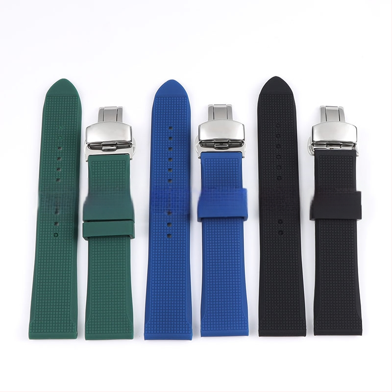 Каишка за часовник от силикон със пеперудена катарама за Huawei GT серия (GT246, GT2PRO, GT2E, Watch3) – Royal, лято 2024