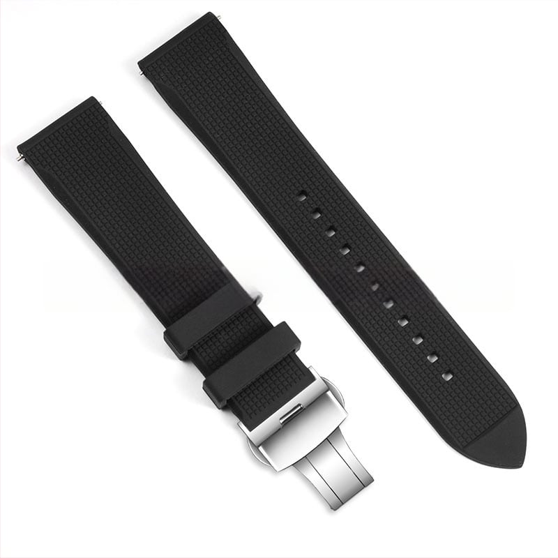 Каишка за часовник от силикон със пеперудена катарама за Huawei GT серия (GT246, GT2PRO, GT2E, Watch3) – Royal, лято 2024