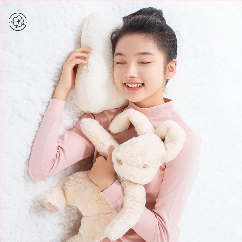 Djevojački dječji termalni komplet (gornji dio i hlače), 100% pamuk, podstava pamuk, prozračno, antibakterijsko, umjerena toplina