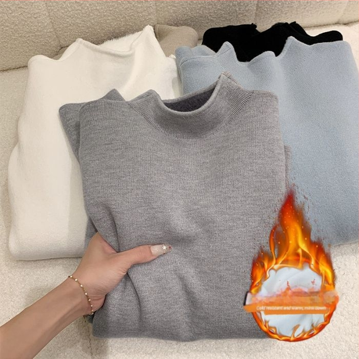 Sievietes kapucētais džemperis no Mink Velvet – ārkārtīgi biezs, garas piedurknes, vienkrāsains adījums