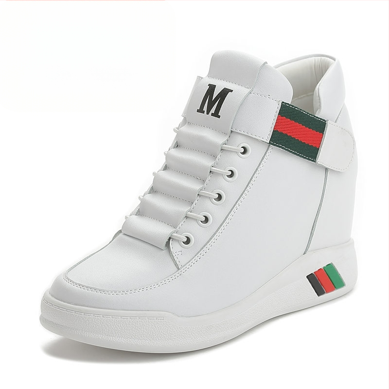 Ženske tenisice s povećanjem visine, Velcro zatvaranje, casual stil, korejski stil, gornji materijal od mikrovlakana