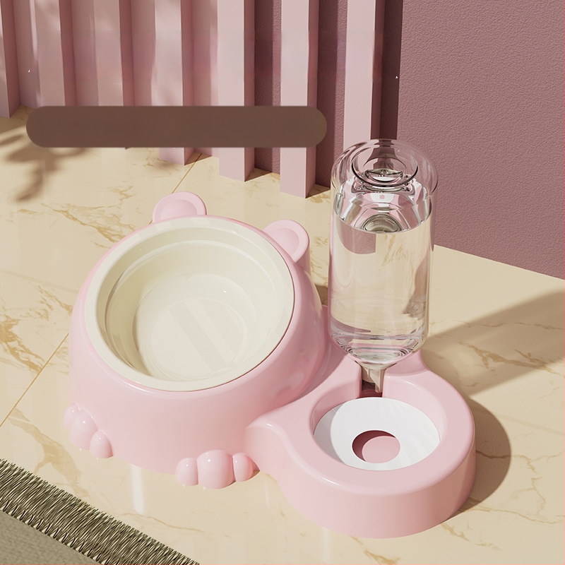 Διπλά μπολ από ανοξείδωτο χάλυβα για γάτες, φαγητό και νερό