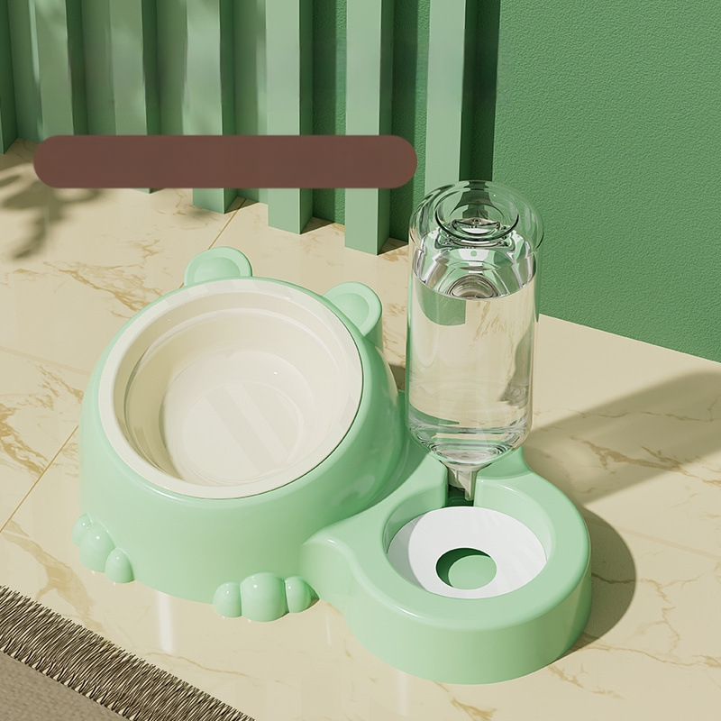 Διπλά μπολ από ανοξείδωτο χάλυβα για γάτες, φαγητό και νερό