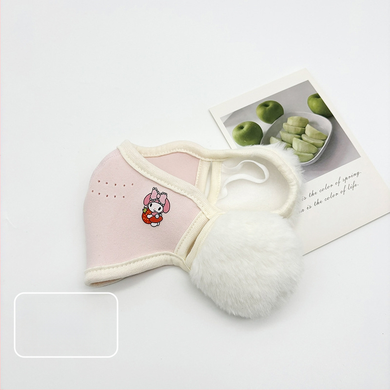 Παιδική μάσκα με αγκράφα για το αυτί τον χειμώνα – προστασία από σκόνη, νάιλον, ραφή, μονοχρωματικό σχέδιο, πλένεται, για παιδιά 3–12 ετών, φθινοπωρινός/χειμερινός