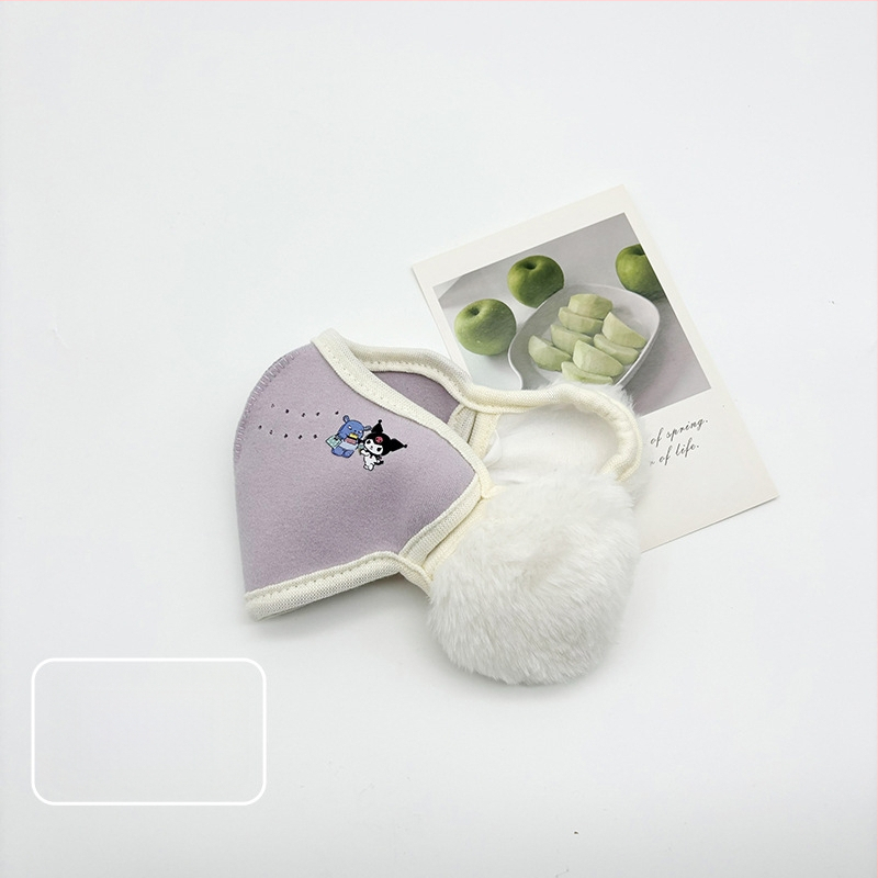 Παιδική μάσκα με αγκράφα για το αυτί τον χειμώνα – προστασία από σκόνη, νάιλον, ραφή, μονοχρωματικό σχέδιο, πλένεται, για παιδιά 3–12 ετών, φθινοπωρινός/χειμερινός