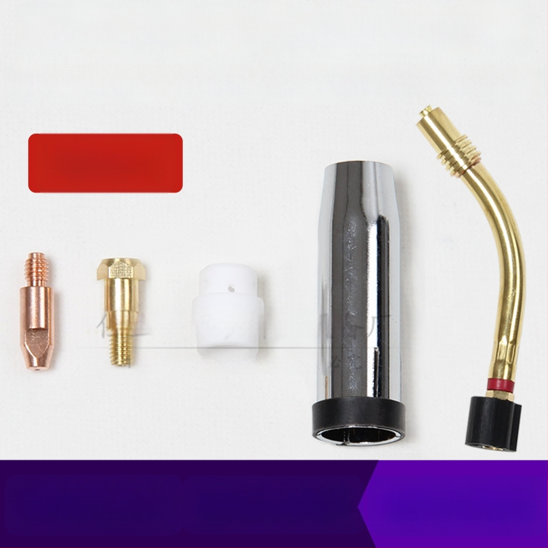 Pribor za zavarivanje uz zaštitu plinova: zaštitna mlaznica, pokrov mlaznice, sjedište spojne šipke mlaznice, koljeno priključka; bakreno premazivanje; zavarivanje različitih metala