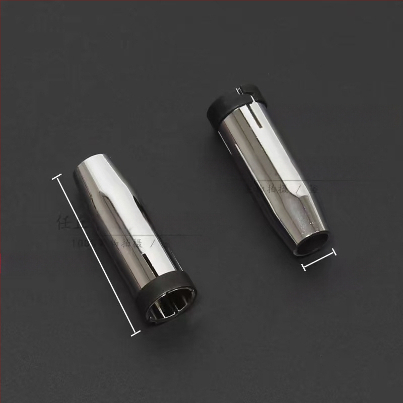 Pribor za zavarivanje uz zaštitu plinova: zaštitna mlaznica, pokrov mlaznice, sjedište spojne šipke mlaznice, koljeno priključka; bakreno premazivanje; zavarivanje različitih metala