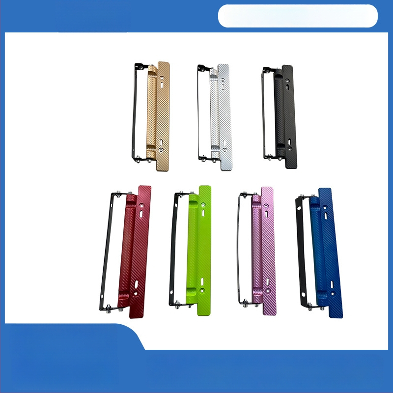 Numbrimärgiraam - universaalne numbrimärgihoidja; ABS kõva plastik + rauast raam; pöörlev nurk; üldine ühilduvus; võidusõidustiil