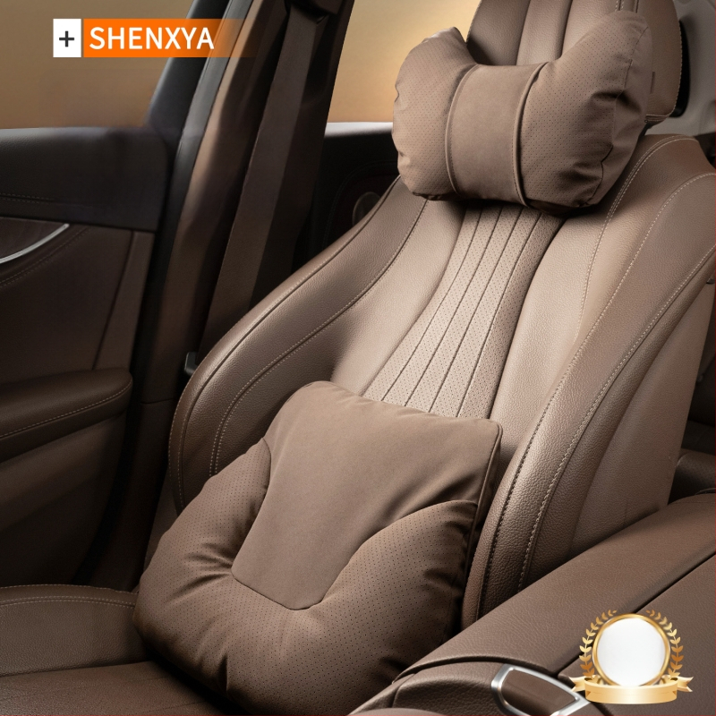 Shannai auto kaela padi – suede väliskate, mäluvahtu täidis, universaalne ühilduvus, kõikidele aastaaegadele