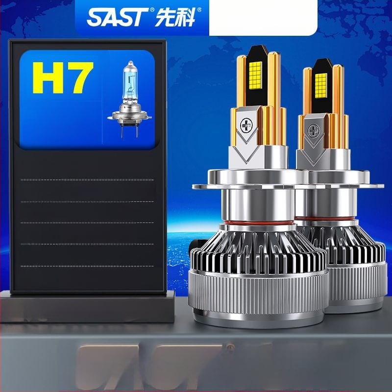 Комплект автомобилни LED фарове, 90–100W, 12V, LED за близък и далечен светлинен лъч, съвместим с H7/H1/H4/H11/9012