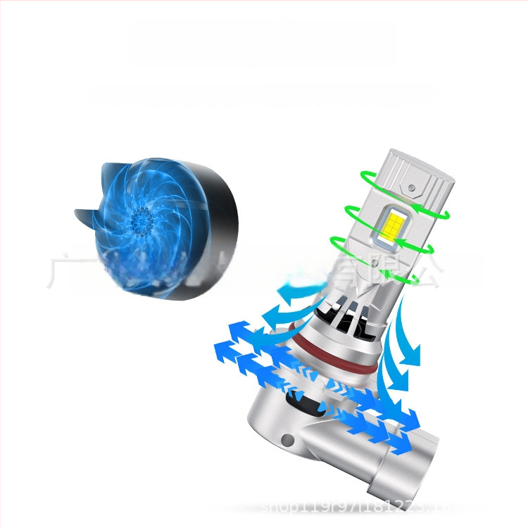 LED priekiniai žibintai 3570, 46W/50W/60W, 12V, IP67, ventiliatoriaus aušinimas