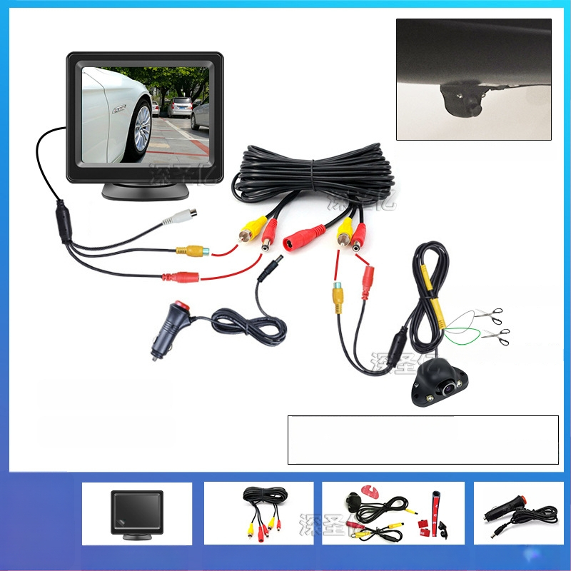 Κάμερα νεκρής ζώνης αυτοκινήτου με δεξιά προβολή και εμπρός/πίσω πλευρικό θέαμα, 12V, 360° ρύθμιση, ανάλυση 480×272, AV σήμα, 6W