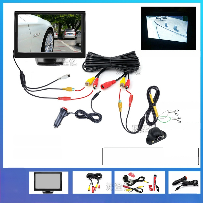 Κάμερα νεκρής ζώνης αυτοκινήτου με δεξιά προβολή και εμπρός/πίσω πλευρικό θέαμα, 12V, 360° ρύθμιση, ανάλυση 480×272, AV σήμα, 6W