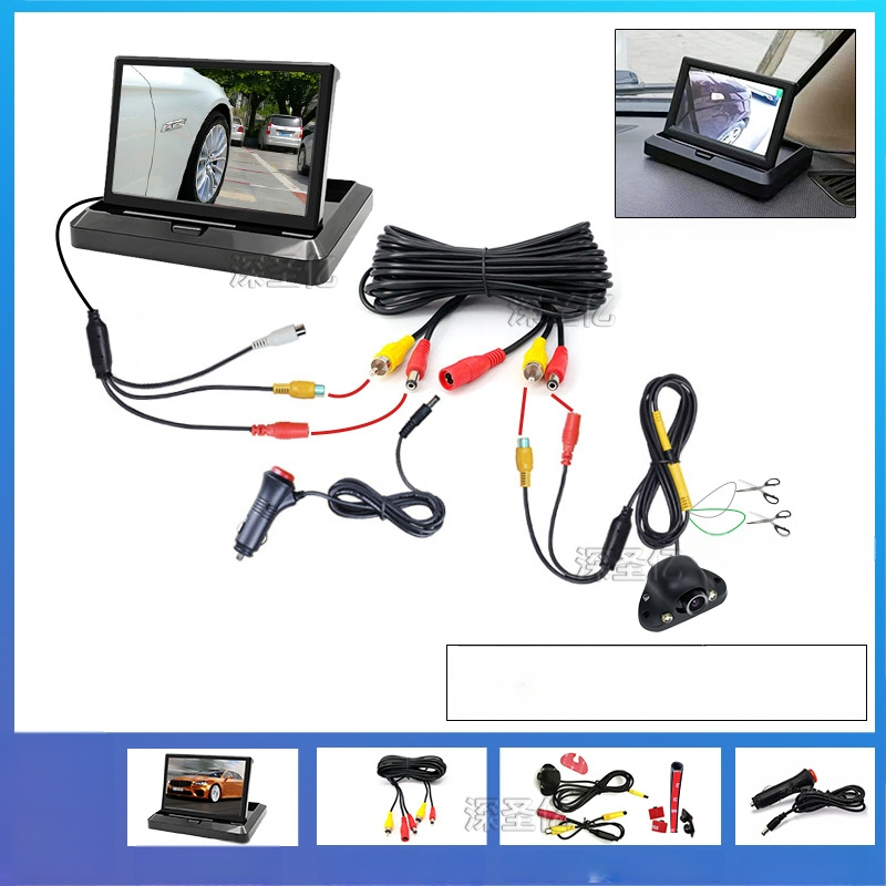 Κάμερα νεκρής ζώνης αυτοκινήτου με δεξιά προβολή και εμπρός/πίσω πλευρικό θέαμα, 12V, 360° ρύθμιση, ανάλυση 480×272, AV σήμα, 6W