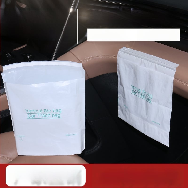 HDPE auto atkritumu maisiņš ar līmēšanas stiprinājumu — kompakts auto atkritumu maisiņš, privātais zīmols