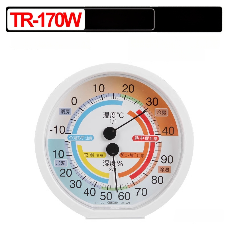 Crecer CR-17 Iekštelpu termohigrometrs; dubultā uzstādīšana (vertikāli vai pakārts); augsta precizitāte temperatūras un mitruma mērīšanai bērnu un vecāku telpām