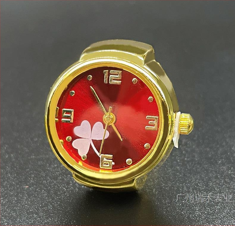 Žiedinis laikrodis, kvarcinis SL68 mechanizmas, nerūdijančio plieno dirželis, apvalus cifferblatas, cifferblato skersmuo iki 20 mm