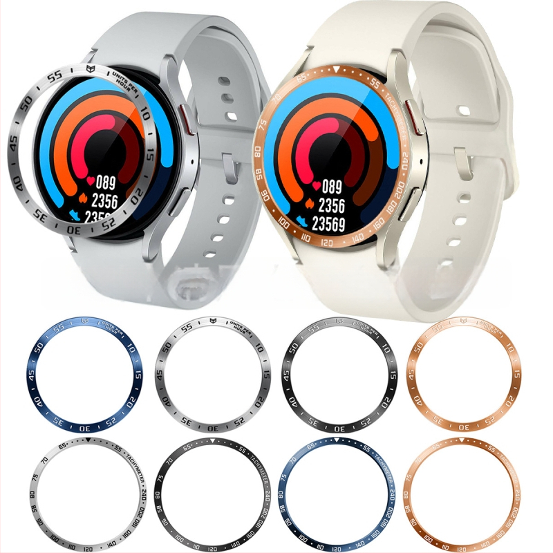 Безел пръстен от неръждаема стомана за Samsung Watch6 Classic, съвместим с 43/47 мм, без закопчалка, 10 g