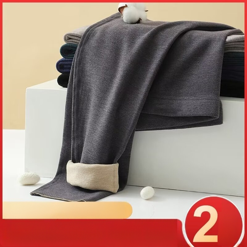 Meeste termilised pikad püksid sirge lõikega, keskmise vöökoha, puuvillane kangas, mikroelastsus