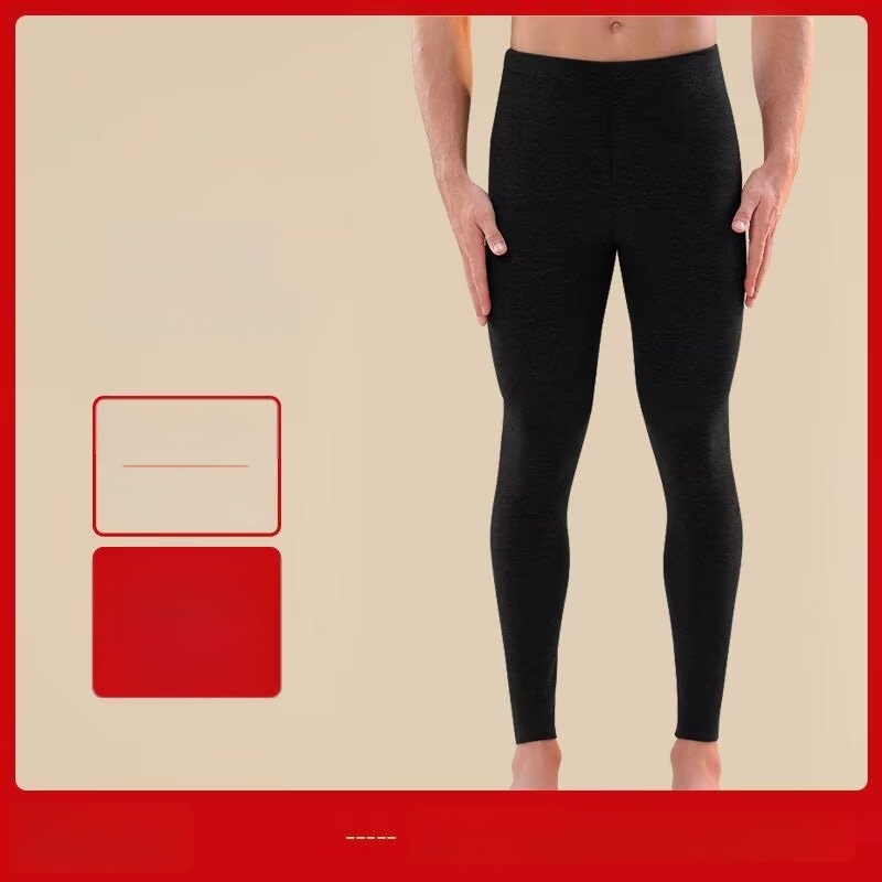 Meeste termilised pikad püksid sirge lõikega, keskmise vöökoha, puuvillane kangas, mikroelastsus