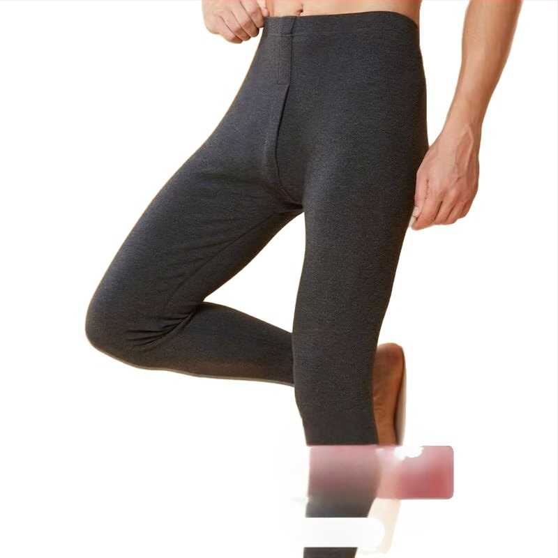 Meeste termilised pikad püksid sirge lõikega, keskmise vöökoha, puuvillane kangas, mikroelastsus