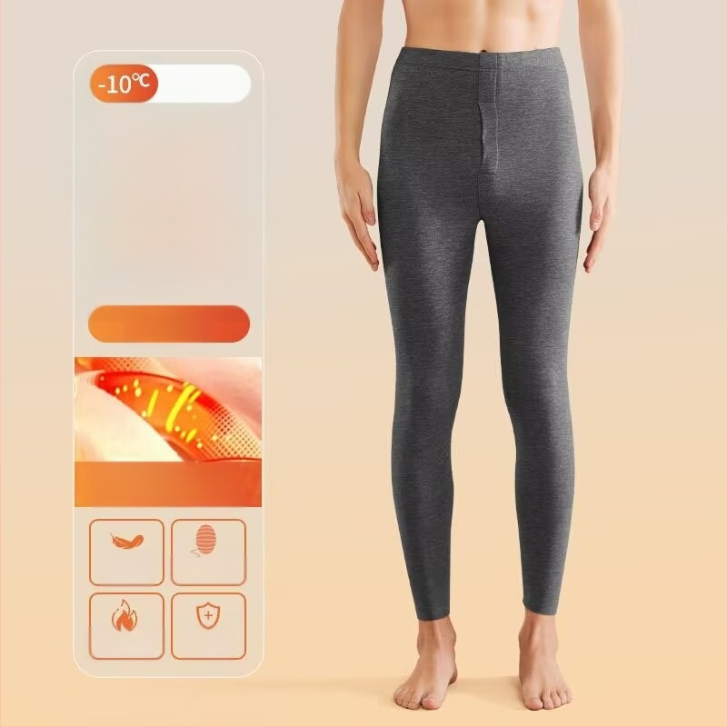 Meeste termilised pikad püksid sirge lõikega, keskmise vöökoha, puuvillane kangas, mikroelastsus