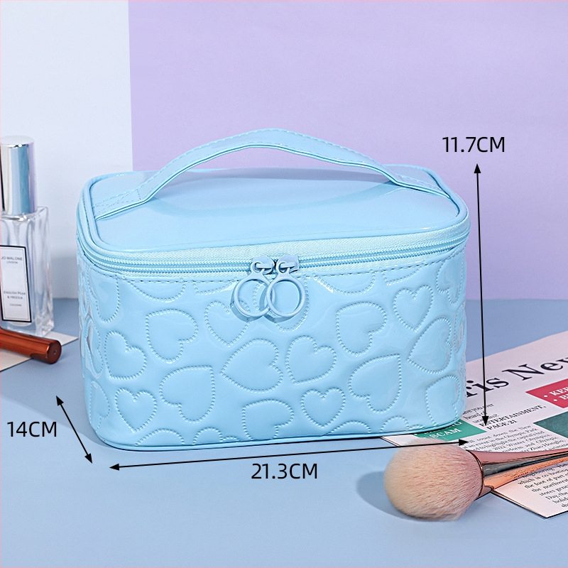 Ceļojumu kosmētikas soma, poliesters, motīvs Mīlestība, ģeometriska forma, svaigs un salds stils, sievietēm