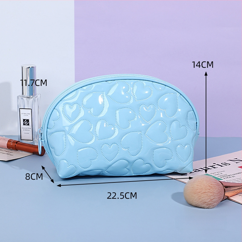 Ceļojumu kosmētikas soma, poliesters, motīvs Mīlestība, ģeometriska forma, svaigs un salds stils, sievietēm